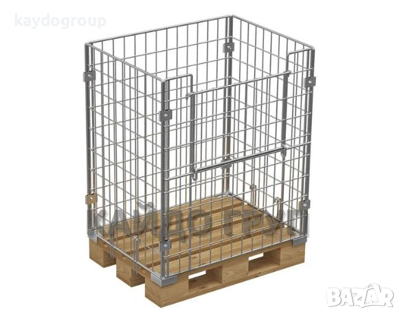 Телен контейнер сгъваем за европалет без дъно Ф6 80x120xН85, снимка 2 - Друго търговско оборудване - 54203594