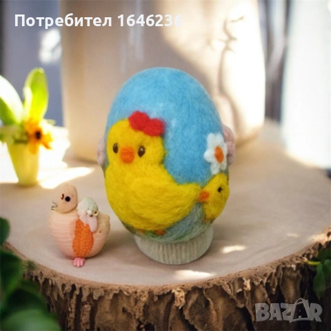 Великденски яйца, ръчно изработени с техниката иглонабиване, снимка 2 - Декорация за дома - 54008508