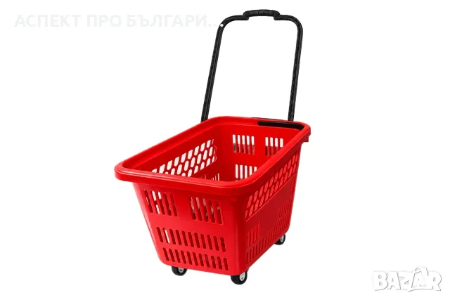Кошница за пазаруване 54л на колелца , снимка 3 - Оборудване за магазин - 52498159