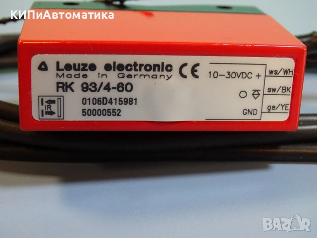 рефлексен оптичен датчик Leuze RK 93/4-60 photoelectric reflex sensor 10-30V, снимка 2 - Резервни части за машини - 54218369