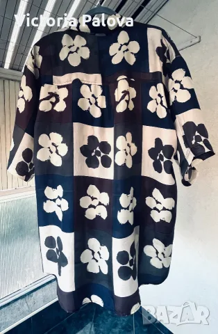 Овърсайз риза или туника от 100% луксозна естествена коприна Pure Silk, размер XL, снимка 9 - Ризи - 55450009