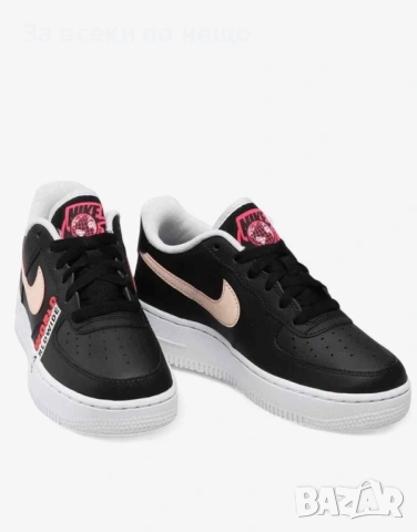 NIKE Air Force 1 Lv8 1 Gs Shoes Black Дамски Маратонки👟Дамски Спортни Обувки Код P2423