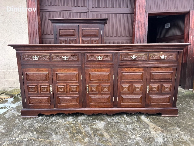 Голям дървен бюфет / шкаф – класически стил, снимка 4 - Бюфети - 53958915