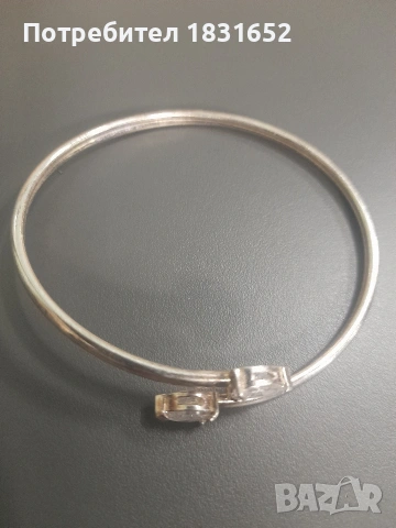 Сребърна гривна с камъни, снимка 7 - Гривни - 54161993