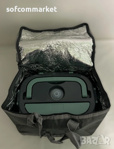 Електрическа кутия за обяд Kymko термо кутия за обяд 3-в-1, 12V/24V/220V, 1.5L, снимка 3 - Кутии за храна - 54565511