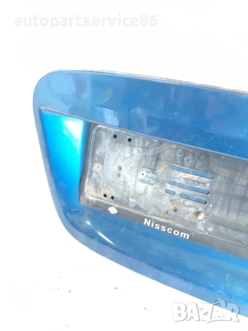 Задна лайсна/основа за регистрационен номер синя за Nissan Almera Tino 2.2 Di (2003) 90810BUXXX, снимка 2 - Части - 54328451