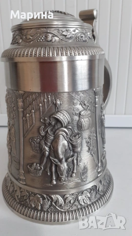 Халба от калай 500 мл,  Antik*Vintage #138, снимка 4 - Антикварни и старинни предмети - 54389335