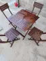 Маса и столове дървени сгъваеми , снимка 1