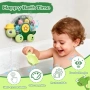 Нова Интерактивна играчка за баня за деца 1-3 години костенурка с въртящи очи и воден ефект, снимка 2