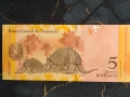 Банкнота - Венецуела - 5 боливара UNC | 2008г., снимка 2