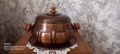 Медна тенджера на поднос-ръчна изработка, снимка 1