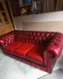 Кожени оригинални дивани chesterfield честърфийлд двойка и тройка , снимка 1