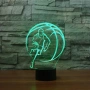 3D баскетболна лампа USB захранване 7 цвята невероятна оптична илюзия 3D LED лампа, снимка 3