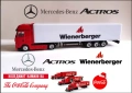 Метални камиони Mercedez Benz Actros и Coca Cola, снимка 1