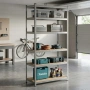 Професионален метален стелаж HÖGLER 222x110x50 см – 6 Рафта, до 1050 кг, регулируема височина, снимка 2