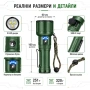 Мощен тактически акумулаторен фенер YEMAO 5080 лумена 3x KX50 LED USB-C Power Bank един бутон, снимка 6