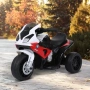 Електрически мотоциклет HOMCOM за деца с фарове и музика, 6V, снимка 1