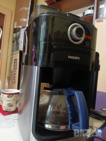 Кафемашина Philips HD7767/00, 1000W, 1.2 л, За зърна или мляно кафе, LCD, Кафемелачка, Стъклена кана, снимка 6 - Кафемашини - 55162773
