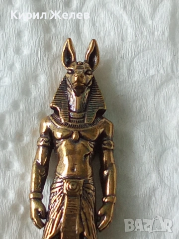 Бронзова фигурка на анубис 45033, снимка 2 - Колекции - 54173050