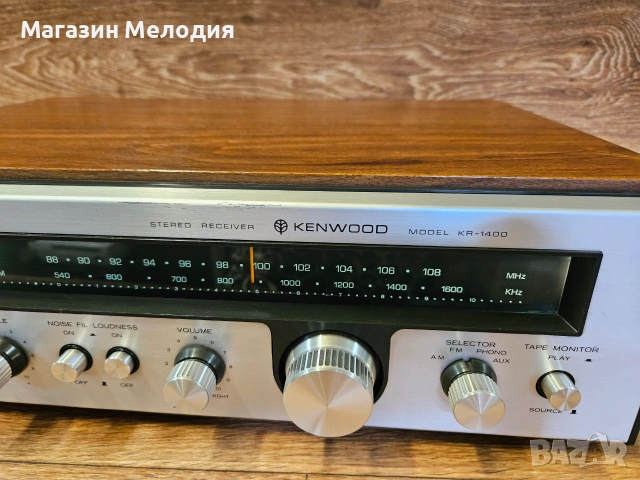 Ресивър Kenwood KR-1400 (1974г.) – Уникален звук, ТОП състояние!📻✨Японска винтидж класика!, снимка 6 - Декове - 55103366