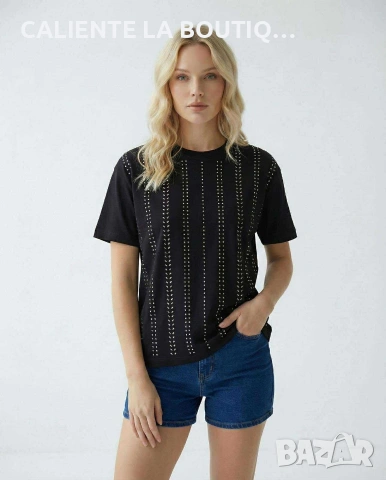 Дамска блуза с камъни , снимка 2 - Блузи с дълъг ръкав и пуловери - 54287409