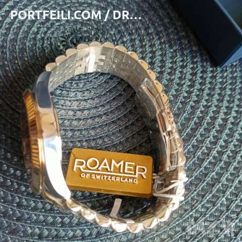Часовник Roamer, Swiss Made, сапфир, 100м, чисто нов, bi-color, снимка 6 - Мъжки - 54244539