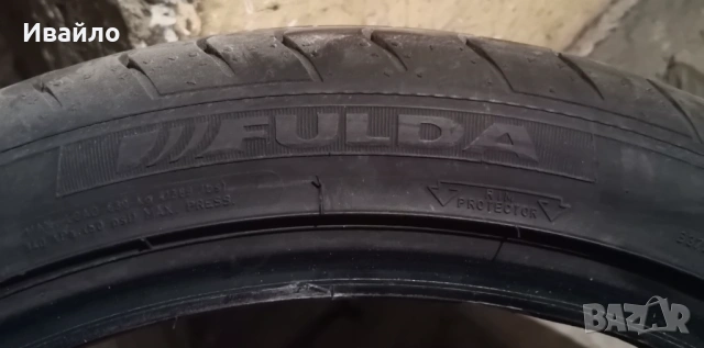 Продавам 2 броя летни гуми 225.40.18 на 1 сезон дот 2021 Fulda , снимка 4 - Гуми и джанти - 54112087