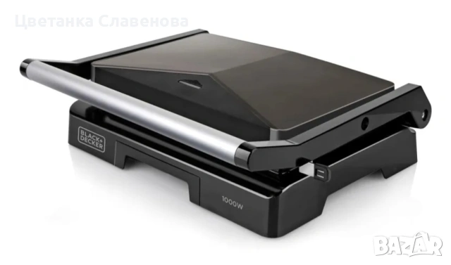 Електрическа скара Black&Decker BXGR1000E, 1000W, Черен