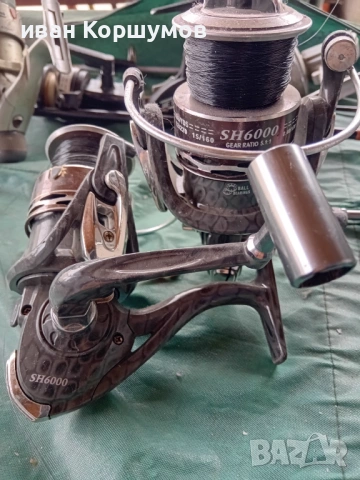 Три въдици две части шаранджииски и три еднакви макари, снимка 7 - Макари - 54009783