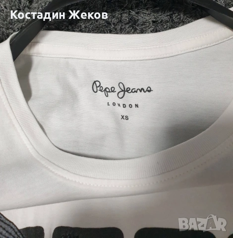  Дамска оригинална тениска памучна. Като нова. Pepe Jeans London. , снимка 4 - Тениски - 55072856