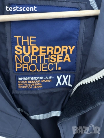 Мъжки Windbreaker Superdry North Sea Project мъжко ветроустойчиво яке - размер XXL - Тъмносиньо, снимка 3 - Якета - 55124647