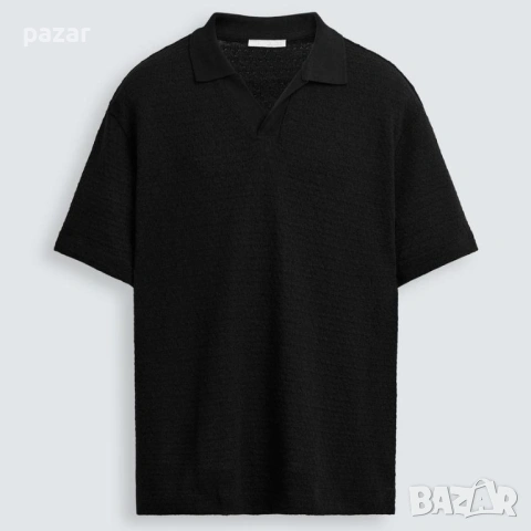 ZARA плетена мрежеста мъжка риза с къс ръкав M-L, снимка 9 - Ризи - 54417366
