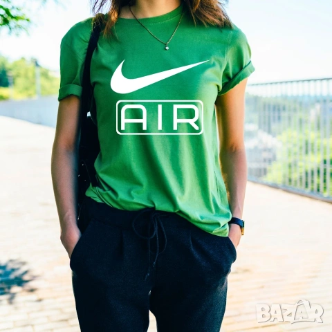 Nike Air/ Найк Еър мъжка, дамска, детска тениска, памучна фланелка, зелена, бяла, черна , снимка 2 - Тениски - 54098725