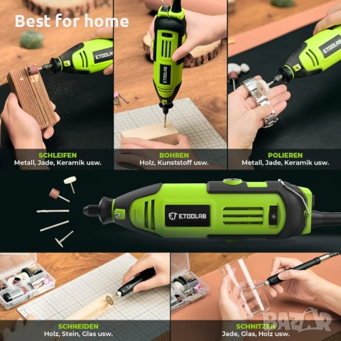 Комплект ротационни инструменти ETOOLAB 200W, снимка 4 - Друга електроника - 54815201