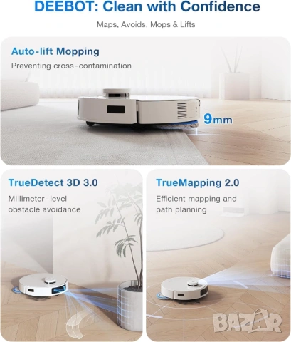 Прахосмукачка ECOVACS DEEBOT T30 PRO OMNI 11000Pa [КАТО НОВА], снимка 9 - Прахосмукачки - 54569298