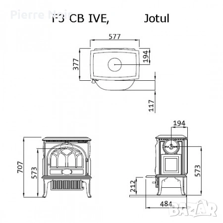 Норвежка чугунена печка Jotul F3 , снимка 11 - Отоплителни печки - 53834133