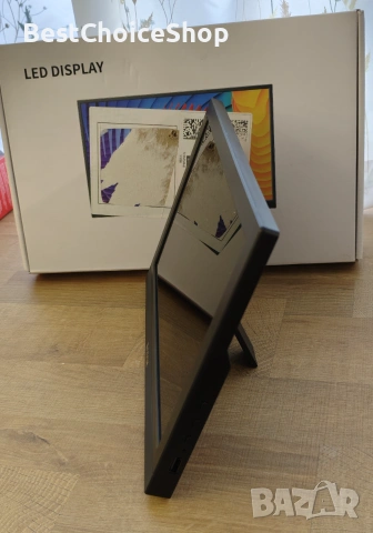 11,6-инчов преносим монитор с тъч екран, FHD 1366x768 IPS дисплей, снимка 4 - Монитори - 55002769