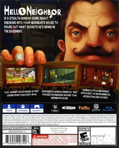 Hello neighbor ps4 , снимка 2 - Игри за PlayStation - 55455634