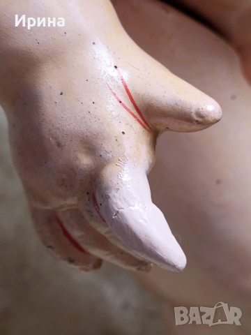 Антична кукла от композит 1940-50 г, 67 см., снимка 15 - Кукли - 54238174