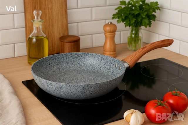 Тиган Уок Voltz Siena, 26x10см., Мраморно каменно керамично покритие, снимка 3 - Съдове за готвене - 54988878