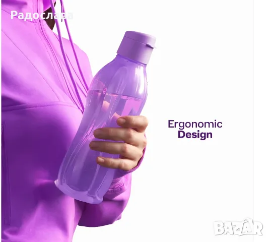 Tupperware бутилка 750мл, флип капачка, снимка 3 - Буркани, бутилки и капачки - 55410819