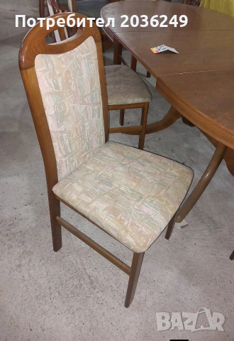 Комплект масивна разтегателна маса с 6 стола, снимка 3 - Маси - 53224449