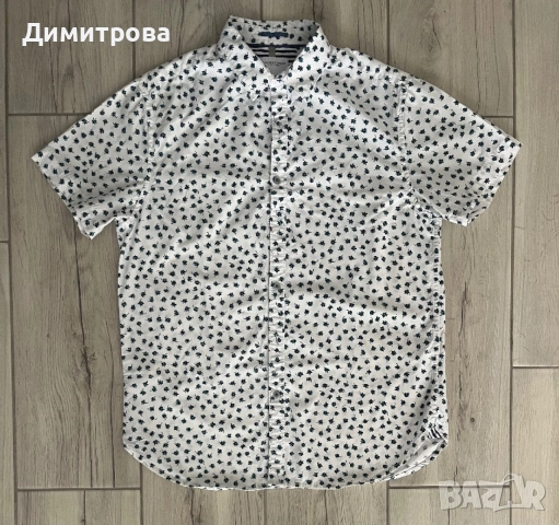 Denim риза с къс ръкав 