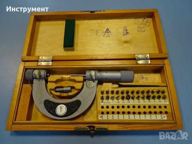 Резбомерен микрометър DDR Suhl Thread Мicrometer 25-50mm