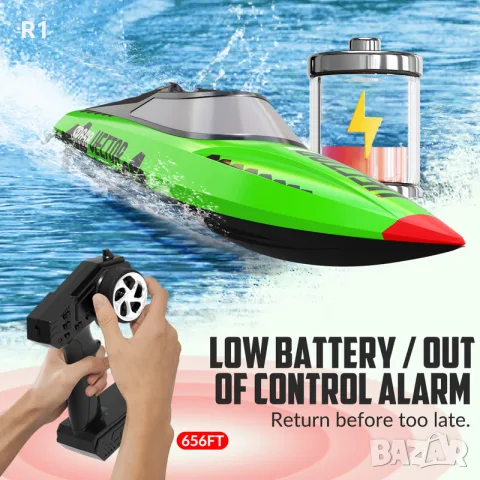 RC Vector SR65B  Brushless  Boat RTR Green + 60км, снимка 3 - Други - 55377656