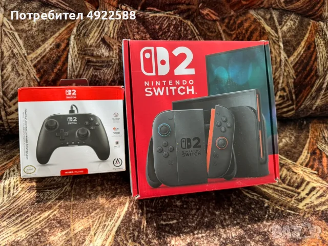Продавам нова Геймимг конзола Nintendo switch 2, box, new, + PowerA Nintendo Switch Wired Controller