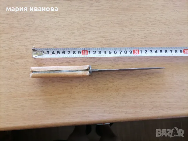 Стар нож 4 мм дебело острие, снимка 3 - Ножове - 55456993