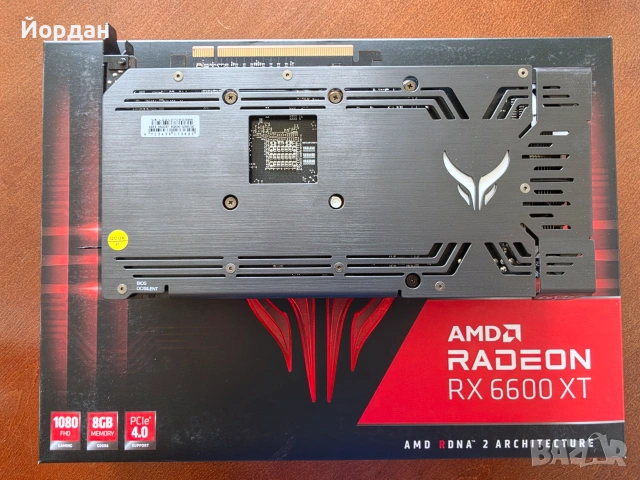 PowerColor RX 6600 XT Red Devil 8GB GDDR6 с кутия и всички аксесоари, снимка 3 - Видеокарти - 55237785