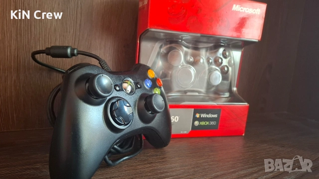 Microsoft Xbox 360 Controller - Wired / Оригинален жичен контролер, снимка 4 - Аксесоари - 54396826