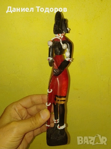 Стара Дървена Африканска Фигура , Статуетка - Масай, снимка 7 - Статуетки - 54323307